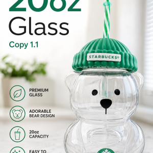 Bear glass cup