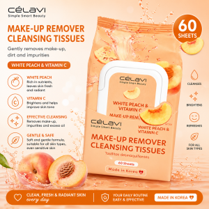 Celavi peach makeup wipes