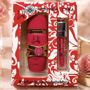 Set perfume & lipgloss Yara fucsia