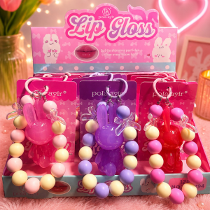 Bunny lipgloss with keychain