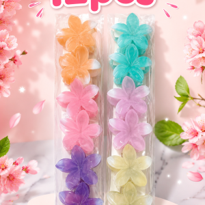 Dozen flower hair clips
