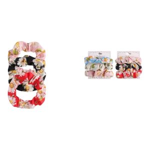 Dozen flower scrunchies