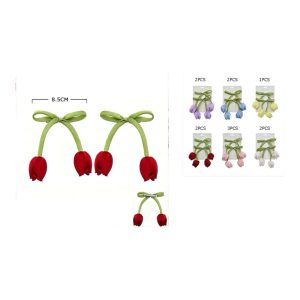 Dozen tulip hair clips